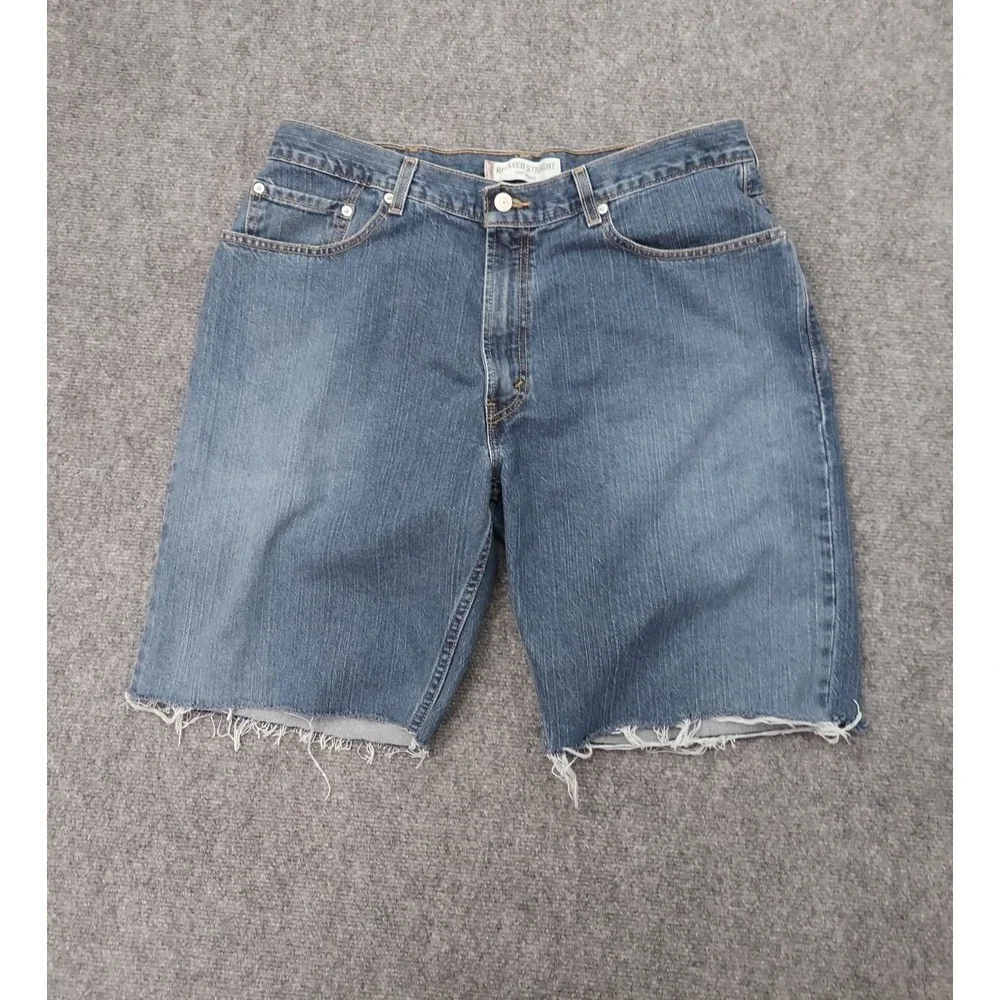 Vtg LEVIS‎ 559 Cutoff Shorts Men 36 (tag 38) Mens Blue Relaxed Straight Cotton